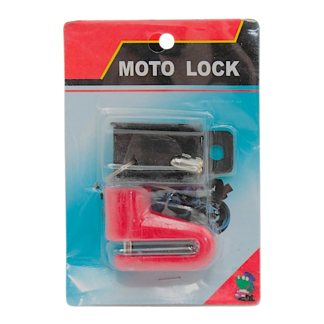 Замок дисковий (блокатор) MOTO LOCK (020) (два ключі), для електросамокату фото westvelo.com