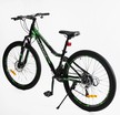 Велосипед 26 ST Corso «INTENSE» NT-26717 сталь 13", (к-т Saiguan) чорно-салатовий фото westvelo.com