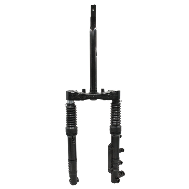 Вилка 12 аморт. різьб. Ø32.2mm. 25.8mm. під дискові гальма з отвором для фіксації керма, для електромопеда, L-385mm р.з L-43mm. SPECIAL / BlackFury фото westvelo.com
