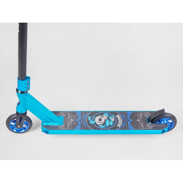 Самокат трюковий Best Scooter BS-9902 блакитний, HIC-система, пеги, AL диск та дека, колеса PU Ø110mm, ширина керма - 60 см фото westvelo.com