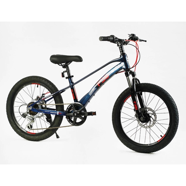 Велосипед 20 MG Corso «F35» MG-20563 магній 11", (к-т SHIMANO) синьо-червоний фото westvelo.com
