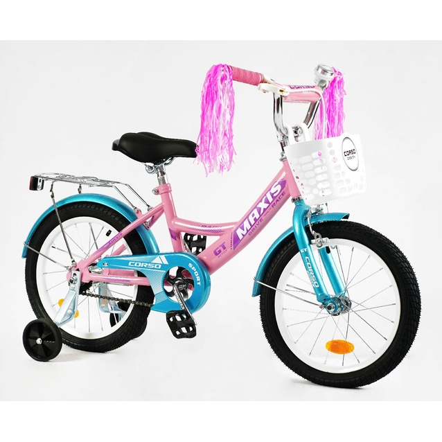 Дитячий велосипед 16 Corso «MAXIS» CL-16911 рожево-блакитний