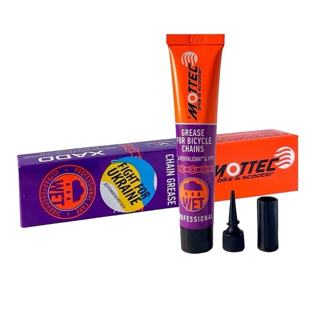 Мастило XADO MOTTEC WET для ланцюга (надводостійкa), 20 мл. фото westvelo.com