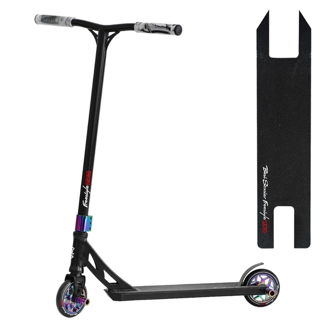 Самокат трюковий Best Scooter «FREESTYLE» N-43005 чорний, HIC-система, пеги, AL диск та дека, колеса PU Ø120mm, ширина керма - 58 см фото westvelo.com