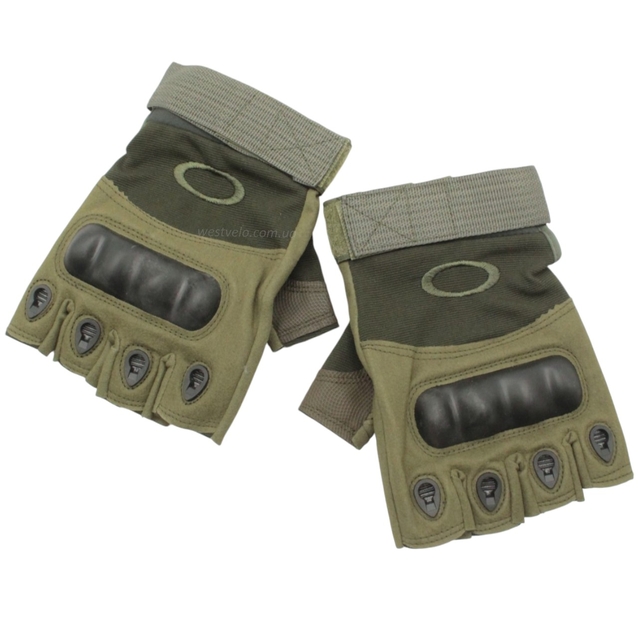 Рукавиці (тактичні) QAKLEY "3XL" хакі (з відкритими пальцями) фото westvelo.com