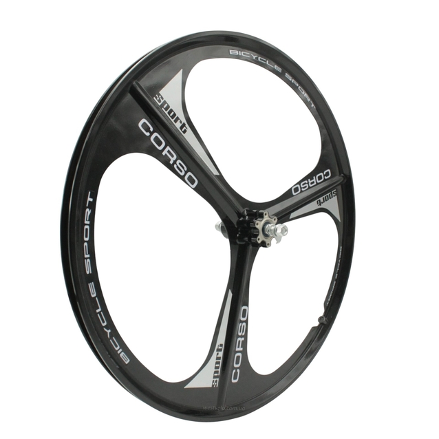Колеса 26 перед+зад, обода ЛИТІ чорні Corso, втулка на промах, диск 6 болтів фото westvelo.com