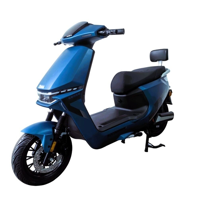 Електроскутер Corso «SIRIUS» SR-260108, двигун 2000W, акумулятор 72V 35Ah графеновий, синій, колеса 12" + 1 ящик. акум фото westvelo.com
