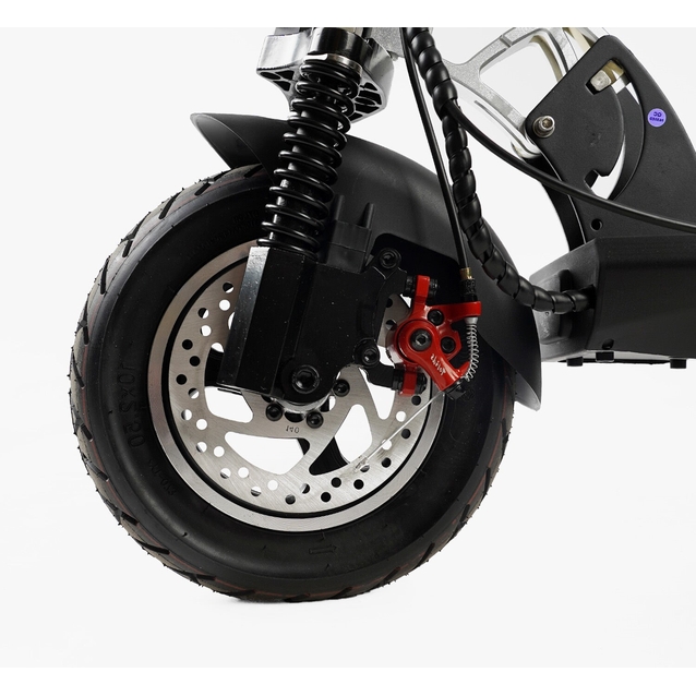 Електросамокат Best Scooter BS-10588 двигун 800W, акумулятор літієвий 48V13Ah з сидінням, колеса надувні 10, чорно-червоний фото westvelo.com