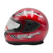Мото шолом, закритий "CNJM" YELE, інтеграл, червоний глянець з чорно-сірим малюнком, з коміром фото westvelo.com