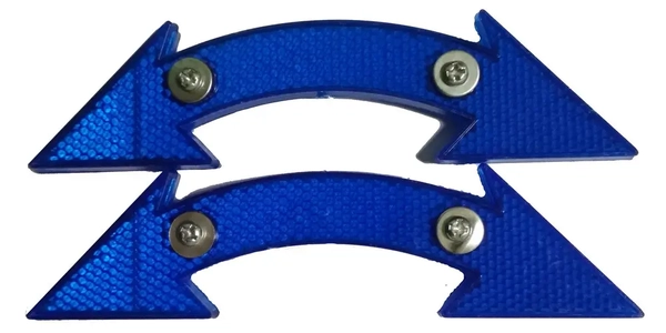 Катафот на спиці пластмасовий "Стрілка" синій