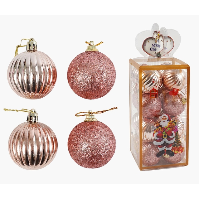 Новорічні прикраси 16 шт, кульки, D = 5 см, у слюді (C 67357) фото westvelo.com