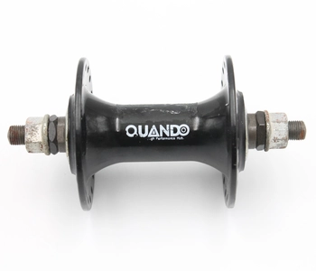 Втулка BMX, передня (AL) QUANDO, віночки, вісь 10мм гайки, чорний (14Gx36H)