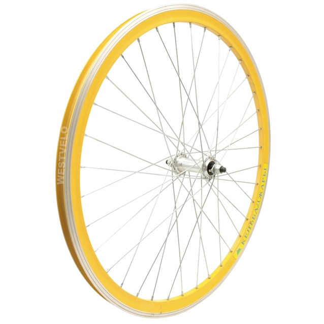 Колесо 26 перед, обід 2-ний жовтий, втулка AL на віночках фото westvelo.com