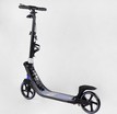 Самокат дитячий 2-х колісний, PU Best Scooter  L-50267 чорно-синій, Ø200mm, ФАРА, 2 амортизатори, затискач керма, ручне гальмо