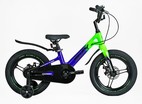 Дитячий велосипед 16 MG Corso «SKY» SK-16365, магнієва рама, синьо-салатовий фото westvelo.com