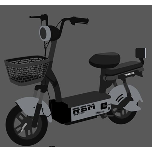 Електроскутер Corso «RSM» RS-30809, двигун 500W, акумулятор 48V/20Ah сірий, колеса 14" фото westvelo.com
