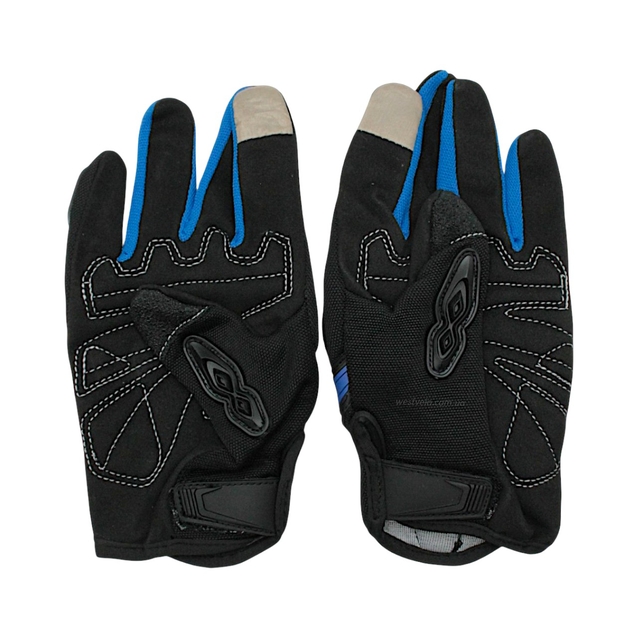 Мото рукавиці (M) "SUOMY" (SU‑10) чорно-сині (сенсорний палець) фото westvelo.com