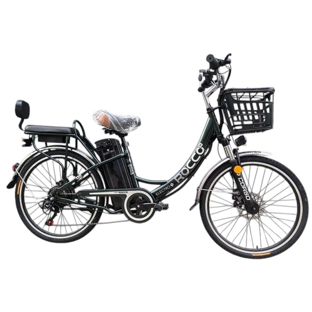 Електровелосипед 24 ST Corso «ROCCO» RC-10347 сталь, дв 500W, акум 48V20AH, темно-зелений фото westvelo.com