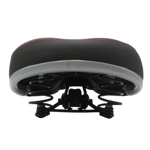 Сідло на пружинах AGILETTE E-82BF широке, чорне, змія фото westvelo.com