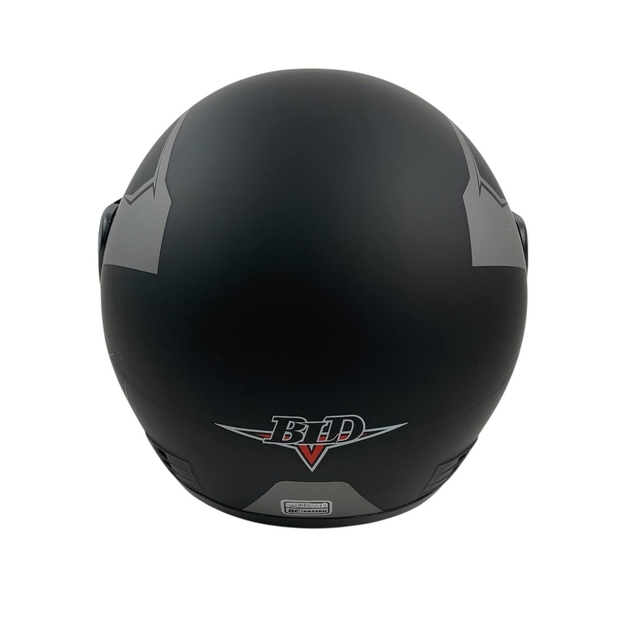 Мото шолом, закритий (L 59-60) BLD, чорно-сірий, матовий (825) фото westvelo.com