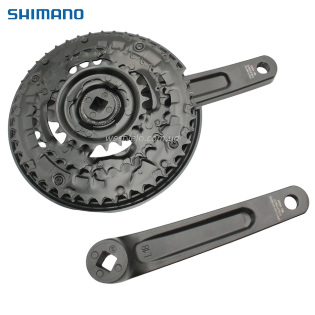 Система шатунів мтв мала SHIMANO FC-МТ 101-2 AL.(22/32/44) L-170мм. з фіксуючим болтом