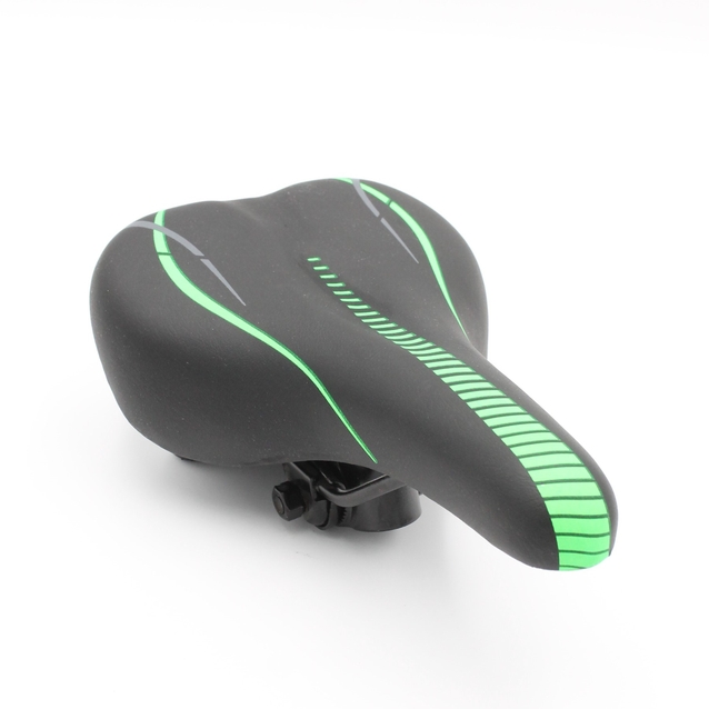 Сідло мтв на демпферах №7173 чорно-зелене фото westvelo.com