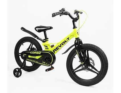 Дитячий велосипед 18 MG Corso «REVOLT» RV-18066, магнієва рама, жовтий