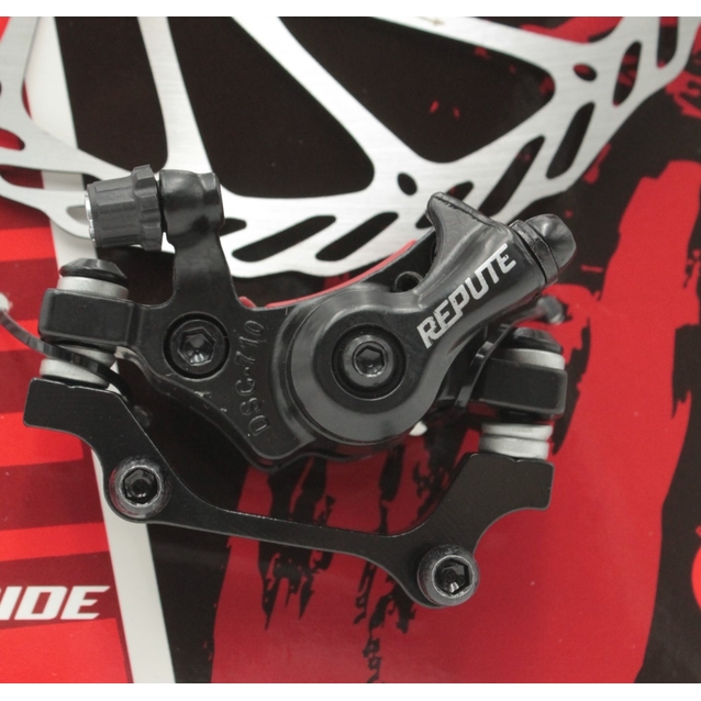 Дискові гальма: (передні) супорт REPUTE DSC710 (CROSSRIDE) F180/R160 + диск 180 фото westvelo.com