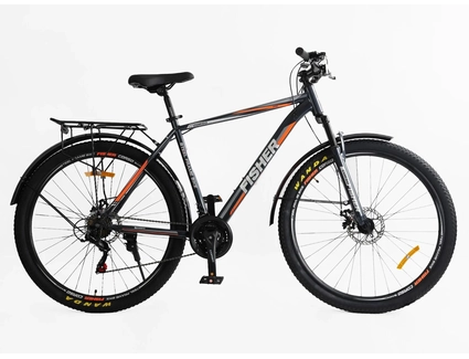 Велосипед 29 ST Corso «FISHER» FS-83260 сталь 21", (к-т SHIMANO) чорно-сіро-червоний