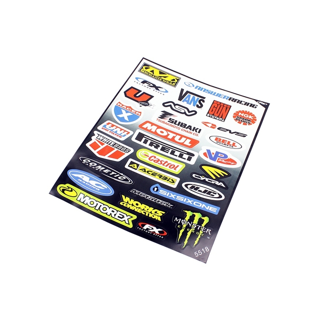 Наклейки "MOTORSPORТ" 30шт (5518) (25х21см), на планшеті фото westvelo.com