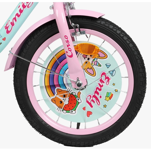 Дитячий велосипед 16 ST Corso «EMILY» ML-43369 бірюзово-рожевий фото westvelo.com