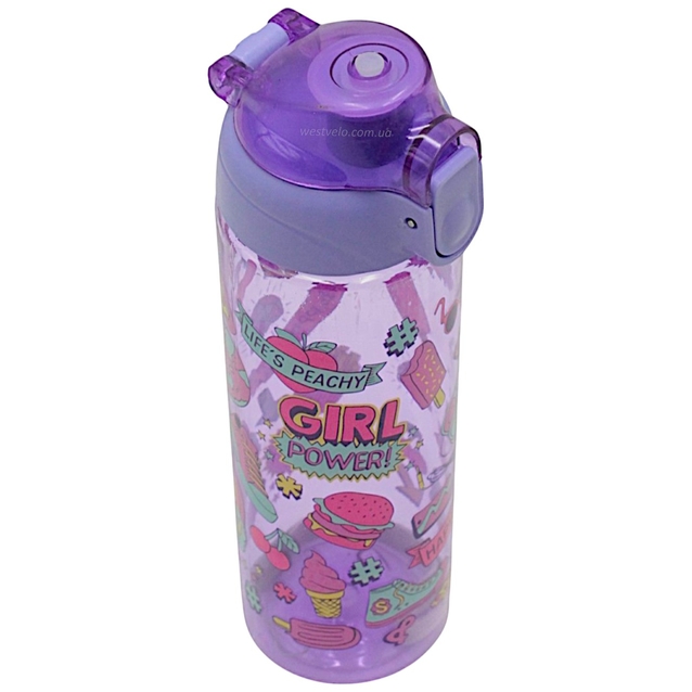 Фляга 700 ml "Be nice" пластмасова, фіолетова фото westvelo.com