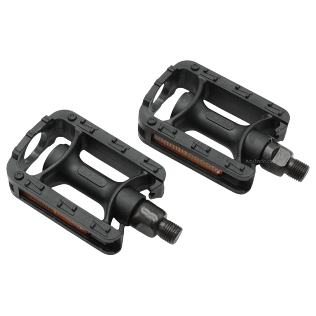 Педалі дитячі NECO WP-128 пластмасові чорні 1/2" тонка різьба фото westvelo.com