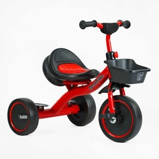 Дитячий велосипед 3-х колісний EVA (піна) Best Trike EL-73458 червоний, укр.музика та світло, кошик