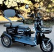 Трицикл Corso «POWER JET» JT-712387, двигун 1200W, акумулятор 72V 23Ah графеновий, чорний + 1 ящик. акум, колеса 10" фото westvelo.com