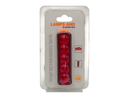 Мигалка usb зад. A-183 XFL-101,червона, 7 режимів