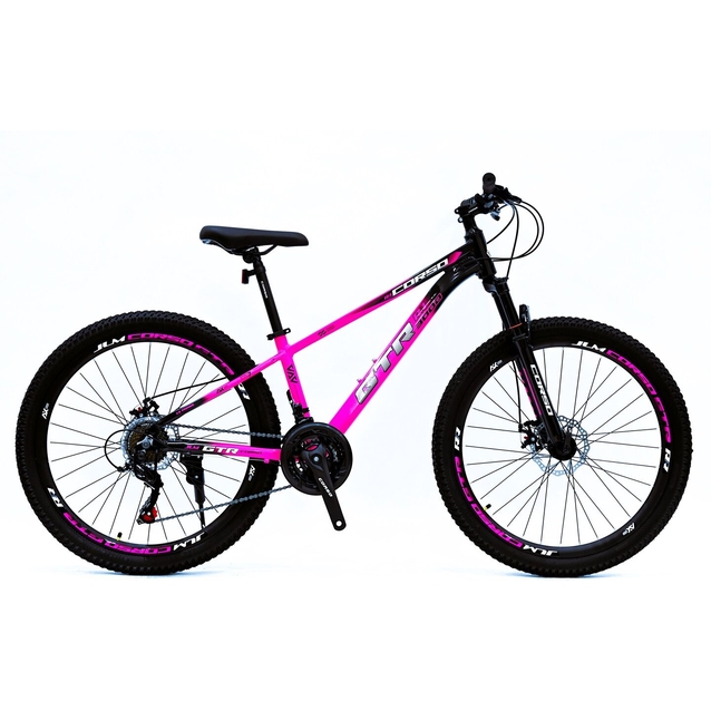 Велосипед 26 AL Corso «GTR-3000» GT-81436 алюміній 13", (к-т SHIMANO) чорно-рожевий фото westvelo.com