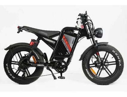Електрофетбайк 20 ST Corso «KOMODO MAX» KM-73100 сталь, двигун 1200W, акумулятор 60V 21Ah літієвий, (к-т SHIMANO) чорно-помаранчевий, литі колеса