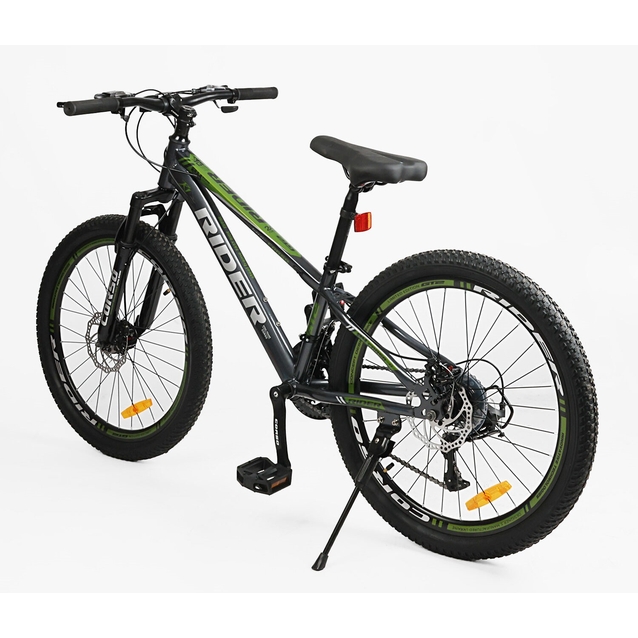 Велосипед 24 ST Corso «RIDER» RD-24605 сталь 11", (к-т LTWOO-A2) графітово-зелений фото westvelo.com