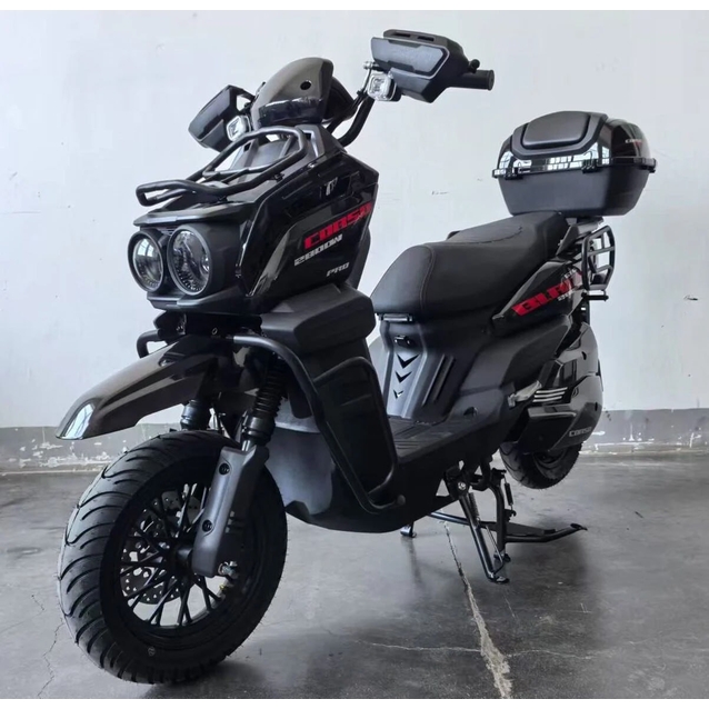 Електроскутер Corso «BLACKFURY» BF-755147, двигун 2800W, акумулятор 72V/40Ah літій-залізо-фосфатний, чорно-червоний, колеса 12" фото westvelo.com