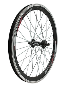 Колесо 20 перед, обід 2-ний чорний, втулка AL на промах чорна