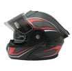 Мото шолом, трансформер (L) IBK-112 чорно-червоний матовий з відкидними окулярами фото westvelo.com