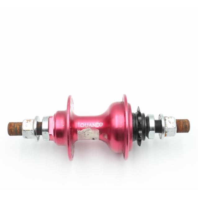 Втулка BMX, задня (AL) QUANDO, 4 пром підшипник, вісь 14мм гайки, ( 9Т ) червона (14Gx48H) фото westvelo.com