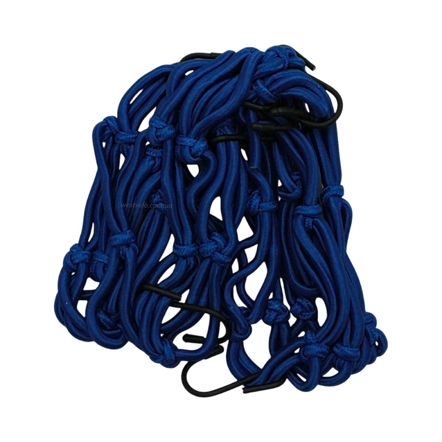 Стяжка (сітка-павук) "PROBIKER" з гачками на багажник, синя фото westvelo.com