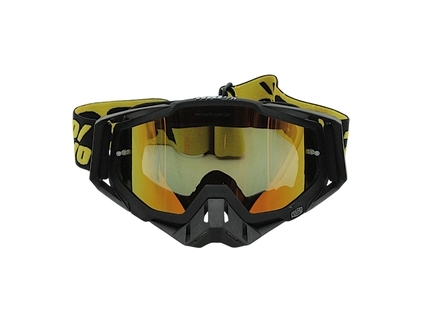 Мото окуляри Кросс-ендуро 100% 109-1-8, чорні, дзеркальний візор (class B)