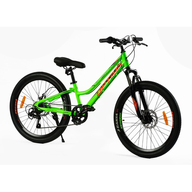 Велосипед 24 AL Corso «OPTIMA» TM-24355 алюміній 11", (к-т SHIMANO) салатово-помаранчевй фото westvelo.com
