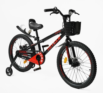 Дитячий велосипед 20 AL Corso «TAYGER»  TG-82241 алюмінієва рама, дискові гальма, чорно-червоний