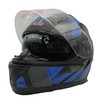Мото шолом, трансформер (S 55-56) F2 162 чорно-синій, матовий з відкидними окулярами фото westvelo.com