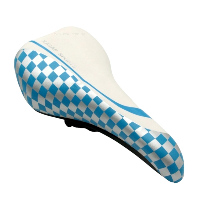 Сідло мтв № 32, біло-синє фото westvelo.com