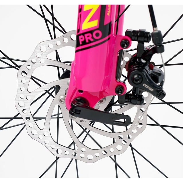 Велосипед 26 AL Corso «NEXT» NX-26368 алюміній 15", (к-т SHIMANO) чорно-рожевий фото westvelo.com